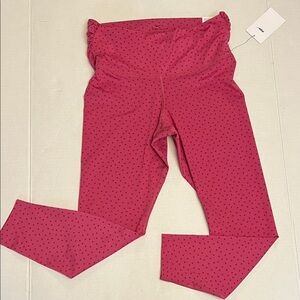 NIKE YOGA LEGGINGS PINK POLKA DOT SIZE LARGE